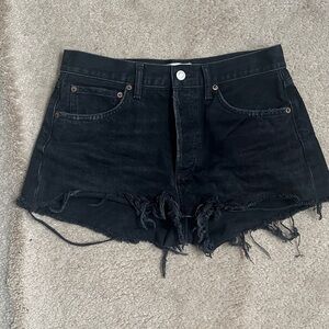 Agolde Parker Black/ Charcoal Denim Shorts size 27
